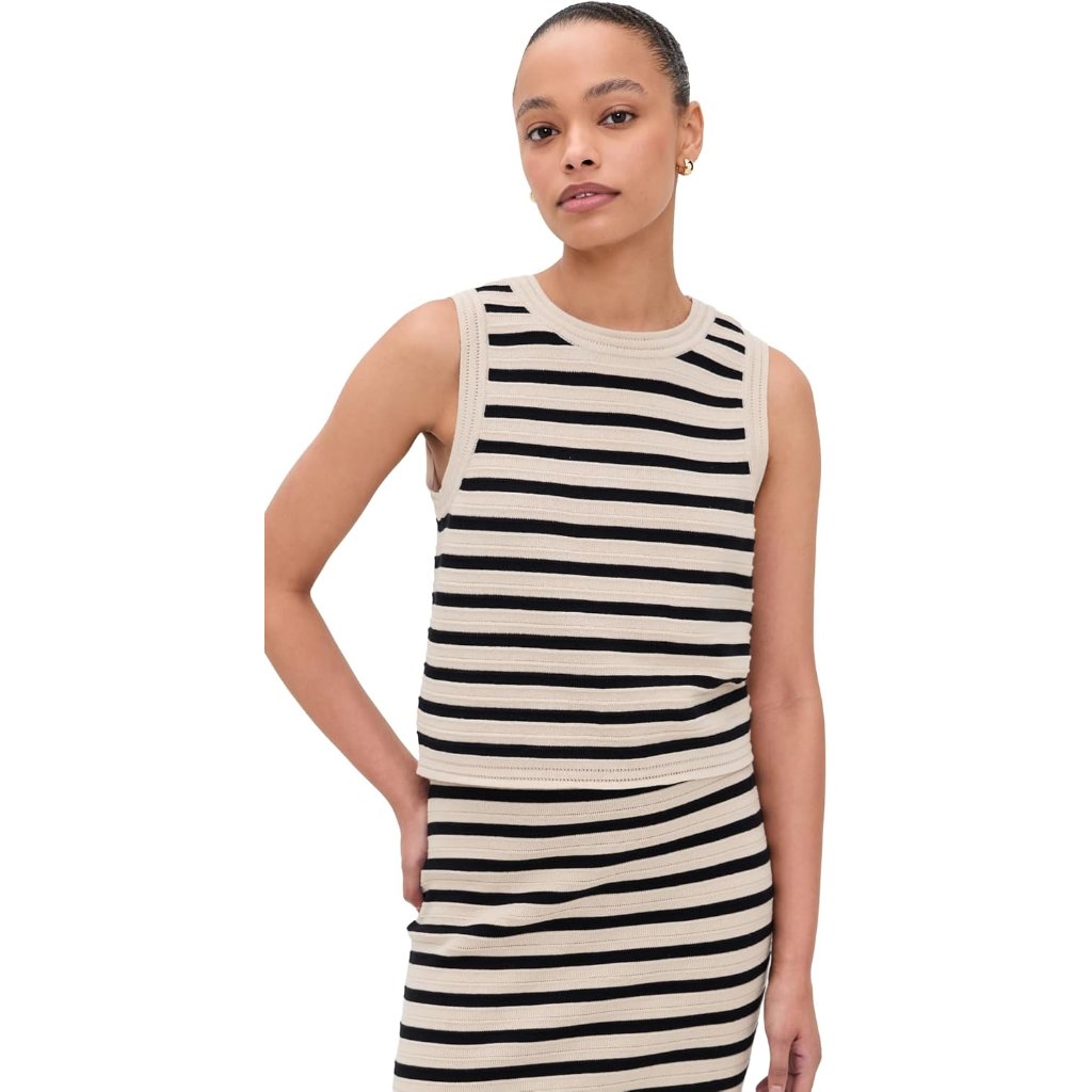 Women's Emori Striped Muscle Tank Top
